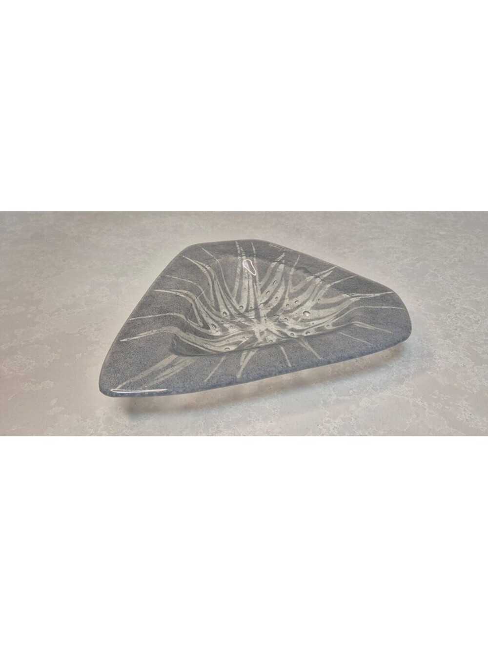 Signed Edwin Walter Art Glass Bowl – Handmade Studio Glass, 10"
